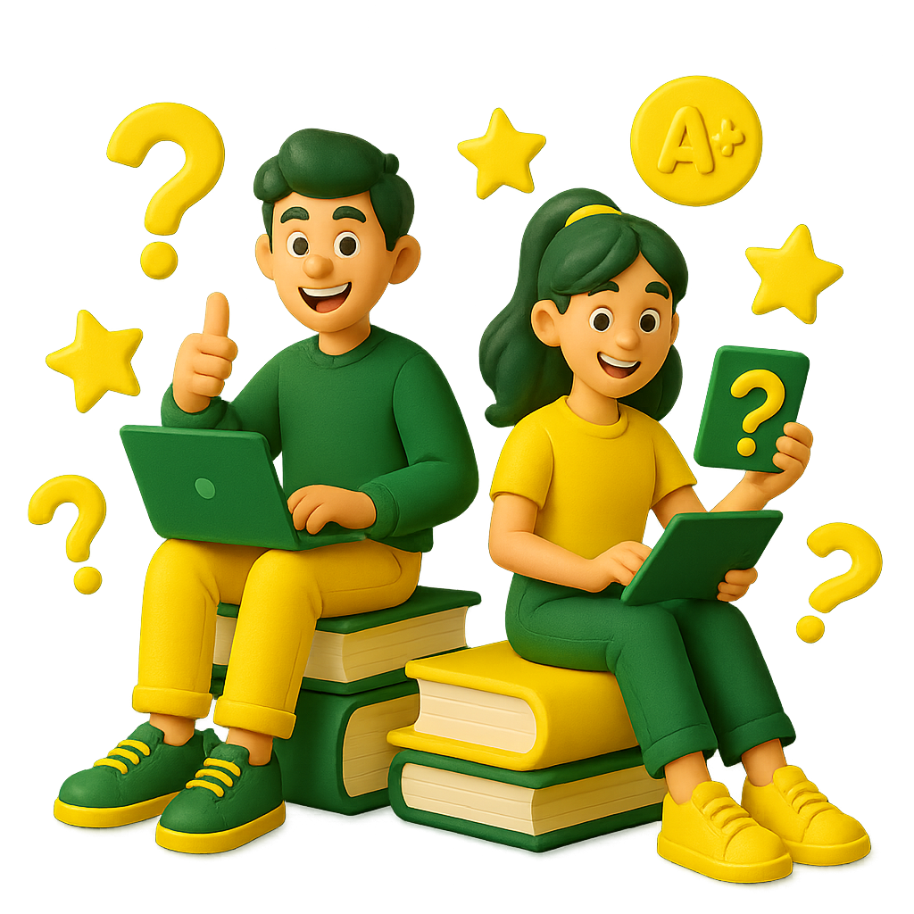 Student using QuizSL e-learning platform for academic quizzes